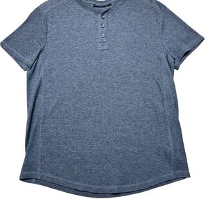 Marc Anthony Men’s Iron Gray Short Sleeve Henley Shirt – Size L